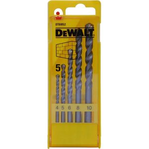 DeWALT DT6952 - Set of 5 Masonry Drill Bits - 4-5-6-8-10mm DeWALT DT6952 - Set of 5 Masonry Drill Bits - 4-5-6-8-10mm