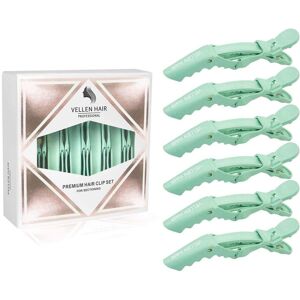 Vellen Mint Alligator Clips - 6 Pack - Unisex Hair Slides Vellen Mint Alligator Clips - 6 Pack - Unisex Hair Slides