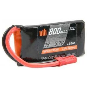 Spektrum SPMX8001S30 1S 3,7V 800mAh LiPo RC-batteri Spektrum SPMX8001S30 1S 3,7V 800mAh LiPo RC-batteri