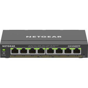 Netgear GS308EPP 8-port Gigabit Ethernet Switch - Managed L2/L3 - Sort Netgear GS308EPP 8-port Gigabit Ethernet Switch - Managed L2/L3 - Sort