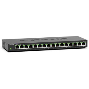 NETGEAR GS316 Unmanaged Gigabit Ethernet Switch - Black NETGEAR GS316 Unmanaged Gigabit Ethernet Switch - Black
