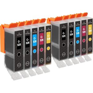 Go Inks Compatible PGI-525 & CLI-526 Ink Cartridge Set - 10 Pack - Black/Cyan/Magenta/Yellow - for Canon Pixma Go Inks Compatible PGI-525 & CLI-526 Ink Cartridge Set - 10 Pack - Black/Cyan/Magenta/Yellow - for Canon Pixma
