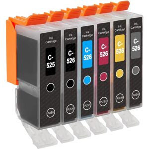 Ensemble de Cartouches d'Encre Compatibles PGI-525 & CLI-526 - 6 Pièces - Publicité Ensemble de Cartouches d'Encre Compatibles PGI-525 & CLI-526 - 6 Pièces - Publicité