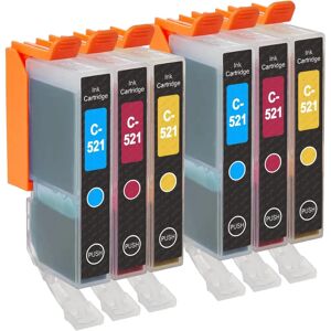 Go Inks Cyan/Magenta/Yellow Ink Cartridge Set - 6 Pack for Canon Pixma Go Inks Cyan/Magenta/Yellow Ink Cartridge Set - 6 Pack for Canon Pixma