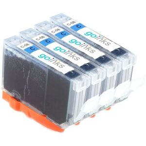 Canon Pixma Cyan Ink Cartridge - Go Inks Compatible CLI-8C - 4 Pack Canon Pixma Cyan Ink Cartridge - Go Inks Compatible CLI-8C - 4 Pack