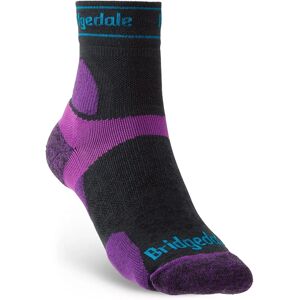 Bridgedale Charcoal Purple Trail Run Ultralight T2 MS 3/4 Crew Socks Bridgedale Charcoal Purple Trail Run Ultralight T2 MS 3/4 Crew Socks