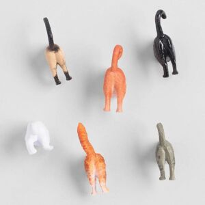 Aimants Derrière de Chat Kikkerland - Lot de 6 Magnètes Amusants - Publicité Aimants Derrière de Chat Kikkerland - Lot de 6 Magnètes Amusants - Publicité
