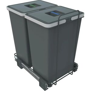 ELLETIPI Model PF01 44B2 Gray Waste Bin - Trash Bin for Waste Sorting ELLETIPI Model PF01 44B2 Gray Waste Bin - Trash Bin for Waste Sorting