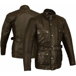 Bikers Gear Braun Veste en Cuir Ciré et Huilé Classique - Veste de Moto - Publicité Bikers Gear Braun Veste en Cuir Ciré et Huilé Classique - Veste de Moto - Publicité