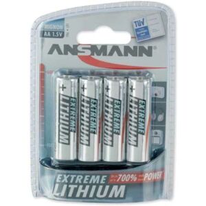Ansmann Lithium AA Batterij - Hoge Capaciteit, Lichtgewicht, 4-pack Ansmann Lithium AA Batterij - Hoge Capaciteit, Lichtgewicht, 4-pack
