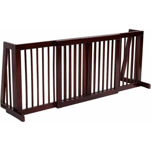 Costway Barrera de Madera Extensible - 56 cm de alto, 71–203 cm de ancho - Barrera para Mascotas de Pino Costway Barrera de Madera Extensible - 56 cm de alto, 71–203 cm de ancho - Barrera para Mascotas de Pino