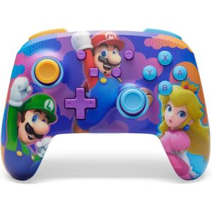 PowerA Nintendo Switch Verbeterde Draadloze Controller - Super Mario - Kleuren Splash Helden PowerA Nintendo Switch Verbeterde Draadloze Controller - Super Mario - Kleuren Splash Helden