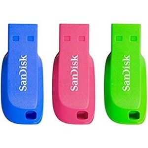 SanDisk Cruzer Blade 16GB PenDrive - Blu, Verde, Rosa - USB 2.0 SanDisk Cruzer Blade 16GB PenDrive - Blu, Verde, Rosa - USB 2.0
