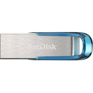SanDisk Ultra Flair 64 GB USB 3.0 Flash Drive - Blue, Silver SanDisk Ultra Flair 64 GB USB 3.0 Flash Drive - Blue, Silver