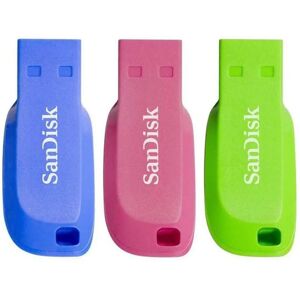 SanDisk Cruzer Blade 32GB USB Flash Drive - Blue, Pink, Green - USB 2.0 SanDisk Cruzer Blade 32GB USB Flash Drive - Blue, Pink, Green - USB 2.0