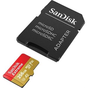 SanDisk Extreme 256 GB MicroSDXC UHS-I Klasse 3 - MicroSDXC-Kort SanDisk Extreme 256 GB MicroSDXC UHS-I Klasse 3 - MicroSDXC-Kort