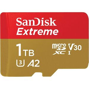 SanDisk Extreme A2 U3 V30 190 MB/s microSD - microSDXC 1TB SanDisk Extreme A2 U3 V30 190 MB/s microSD - microSDXC 1TB