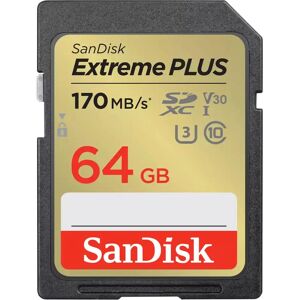 SanDisk Extreme PLUS SDXC 170 MB/s UHS-I U3 Class10 64GB SanDisk Extreme PLUS SDXC 170 MB/s UHS-I U3 Class10 64GB