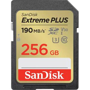SanDisk Extreme Plus SDXC 190 MB/s UHS-I V30 - 256GB SanDisk Extreme Plus SDXC 190 MB/s UHS-I V30 - 256GB
