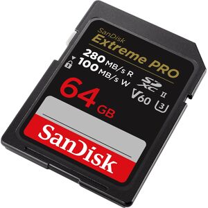 SanDisk Extreme PRO UHS II V60 280MB/s (SDSDXEP-GN4IN) - 64GB (SDSDXEP-065G-GN4IN) SanDisk Extreme PRO UHS II V60 280MB/s (SDSDXEP-GN4IN) - 64GB (SDSDXEP-065G-GN4IN)