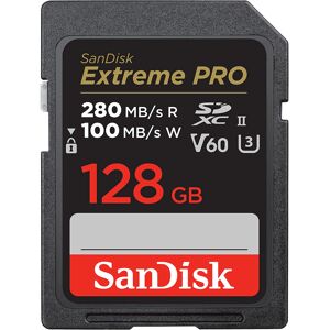SanDisk Extreme PRO UHS II V60 280MB/s (SDSDXEP-GN4IN) - 128GB (SDSDXEP-128G-GN4IN) - Publicité SanDisk Extreme PRO UHS II V60 280MB/s (SDSDXEP-GN4IN) - 128GB (SDSDXEP-128G-GN4IN) - Publicité