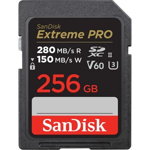 SanDisk Extreme PRO UHS II V60 280MB/s (SDSDXEP-GN4IN) - 256GB SanDisk Extreme PRO UHS II V60 280MB/s (SDSDXEP-GN4IN) - 256GB