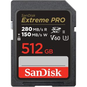 SanDisk Extreme PRO UHS II V60 280MB/s (SDSDXEP-GN4IN) - 512GB SanDisk Extreme PRO UHS II V60 280MB/s (SDSDXEP-GN4IN) - 512GB