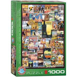 Puzzle vintage cestovní plakáty Eurographics - 1000 dílků Puzzle vintage cestovní plakáty Eurographics - 1000 dílků