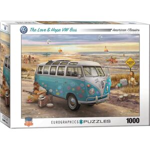 Eurographics Puzzle 1000 kusů Vozidla - Love & Hope VW Bus Eurographics Puzzle 1000 kusů Vozidla - Love & Hope VW Bus