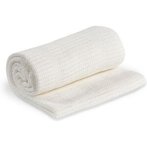 Lulujo Baby Blanket - White - 100x80cm - Lightweight & Breathable Lulujo Baby Blanket - White - 100x80cm - Lightweight & Breathable