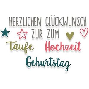 Sizzix Heartfelt Congratulations Die-Cutting Template - Stanzschablone Sizzix Heartfelt Congratulations Die-Cutting Template - Stanzschablone