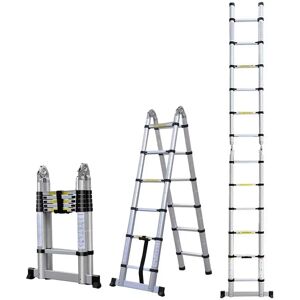 COOCHEER Aluminium telescoopladder - 16 antislip treden - Max 150kg COOCHEER Aluminium telescoopladder - 16 antislip treden - Max 150kg