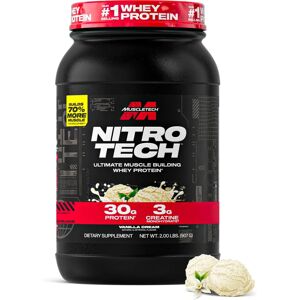 MuscleTech Nitro Tech Vanilla Cream - Whey Protein - 1kg MuscleTech Nitro Tech Vanilla Cream - Whey Protein - 1kg