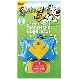 Bags On Board Poop Bag Dispenser Bone - 2 x 15 Bag Rolls Bags On Board Poop Bag Dispenser Bone - 2 x 15 Bag Rolls