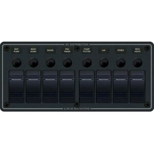 BLUE SEA SYSTEMS Water Resistant Panel 8 Position - Electrical Panel BLUE SEA SYSTEMS Water Resistant Panel 8 Position - Electrical Panel