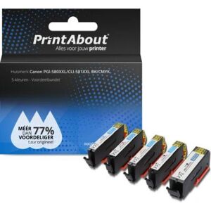 PrintAbout PGI-580XXL/CLI-581XXL Mehrfarben Tintenpatrone - Extra Kapazität PrintAbout PGI-580XXL/CLI-581XXL Mehrfarben Tintenpatrone - Extra Kapazität