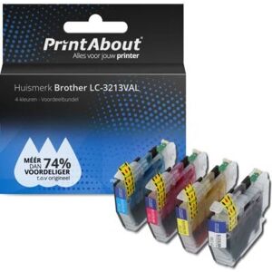 PrintAbout LC-3213VAL-PA inktcartridge - Hoge opbrengst - Meerkleurig PrintAbout LC-3213VAL-PA inktcartridge - Hoge opbrengst - Meerkleurig