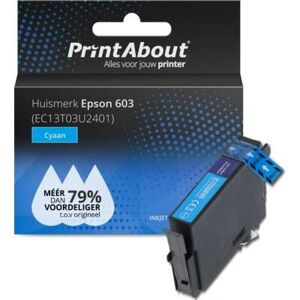 PrintAbout EC13T03U2401 Tintenpatrone - Cyan - Kompatibel mit Epson 603 PrintAbout EC13T03U2401 Tintenpatrone - Cyan - Kompatibel mit Epson 603