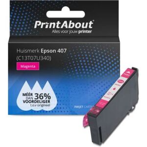 PrintAbout C13T07U340 Magenta Druckerpatrone - Kompatibel mit Epson 407 PrintAbout C13T07U340 Magenta Druckerpatrone - Kompatibel mit Epson 407