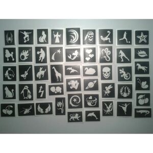 Dazzle Glitter Tattoos - Big Glitter Tattoo Set - 200 Stencils - Temporary Body Art Dazzle Glitter Tattoos - Big Glitter Tattoo Set - 200 Stencils - Temporary Body Art
