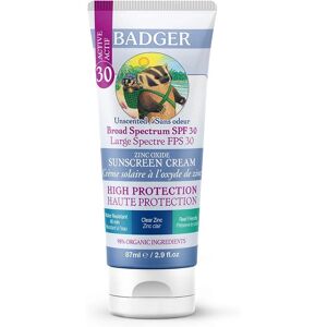 Badger Natural Mineral Sunscreen Cream SPF 30 (87ml) Badger Natural Mineral Sunscreen Cream SPF 30 (87ml)