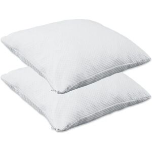 Set di 2 Cuscini in Schiuma di Memoria Triturata Herzberg Bianco Set di 2 Cuscini in Schiuma di Memoria Triturata Herzberg Bianco