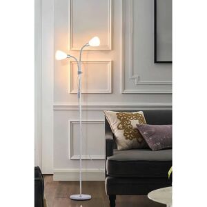 Living and Home - Modern 2 Light Floor Lamp - One Size - Unisex - Floor Lamp Living and Home - Modern 2 Light Floor Lamp - One Size - Unisex - Floor Lamp
