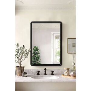 Living and Home - Rectangle Wall Mirror - Black - Mirror Living and Home - Rectangle Wall Mirror - Black - Mirror