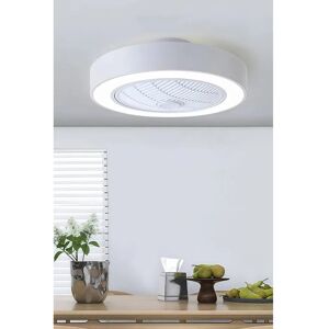 Living and Home - Round Acrylic LED Fan Ceiling Light - White Living and Home - Round Acrylic LED Fan Ceiling Light - White