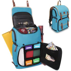 Sac à dos Bleu TCG Enhance - Compartiments pour cartes et dés - Protection contre la pluie - Publicité Sac à dos Bleu TCG Enhance - Compartiments pour cartes et dés - Protection contre la pluie - Publicité