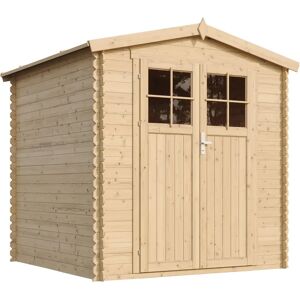 TIMBELA Garden Shed - Weather-Resistant Wooden 3.53m² with Locking Door TIMBELA Garden Shed - Weather-Resistant Wooden 3.53m² with Locking Door