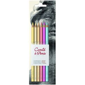 Crayons Pastel Conté à Paris - 6 Couleurs, Portrait - Publicité Crayons Pastel Conté à Paris - 6 Couleurs, Portrait - Publicité