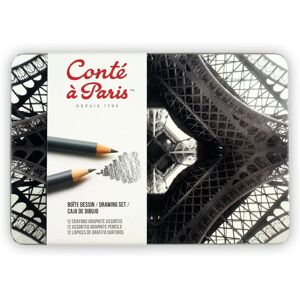 Conte a Paris 12 Verschiedene Graphitstifte - Zeichnungssatz Conte a Paris 12 Verschiedene Graphitstifte - Zeichnungssatz