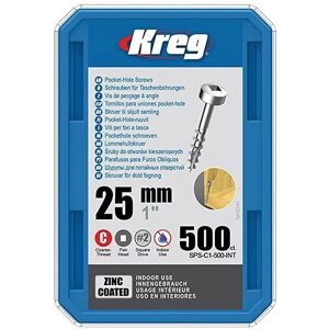 Vis à Trous de Poche Zingués - 500 Pièces - Kreg Vis à Trous de Poche Zingués - 500 Pièces - Kreg